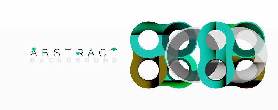 Abstract geometric pattern with interlocking circular and tubular shapes 스톡 일러스트