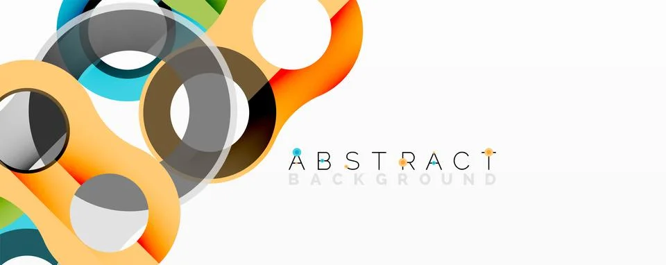 Abstract geometric pattern with interlocking circular and tubular shapes 스톡 일러스트