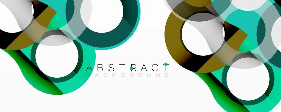 Abstract geometric pattern with interlocking circular and tubular shapes 스톡 일러스트