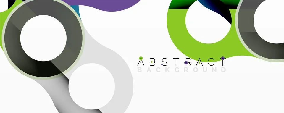 Abstract geometric pattern with interlocking circular and tubular shapes 스톡 일러스트