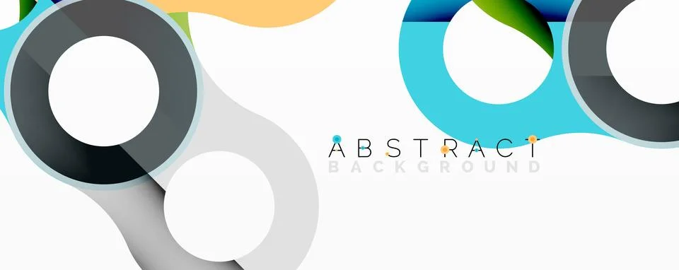 Abstract geometric pattern with interlocking circular and tubular shapes 스톡 일러스트