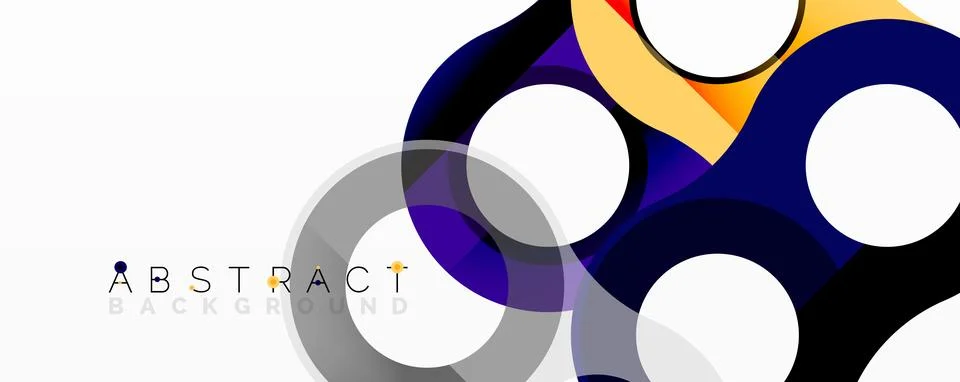 Abstract geometric pattern with interlocking circular and tubular shapes 스톡 일러스트