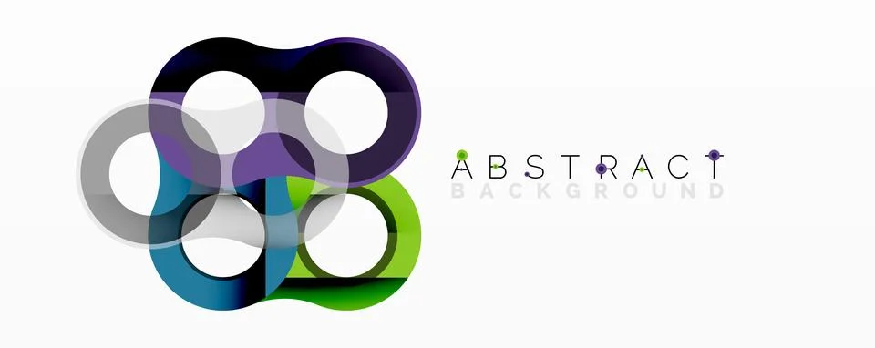 Abstract geometric pattern with interlocking circular and tubular shapes 스톡 일러스트