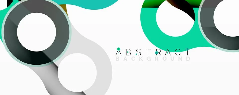 Abstract geometric pattern with interlocking circular and tubular shapes 스톡 일러스트