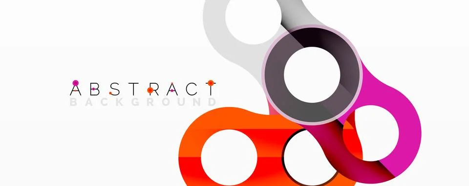 Abstract geometric pattern with interlocking circular and tubular shapes 스톡 일러스트