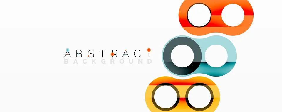 Abstract geometric pattern with interlocking circular and tubular shapes 스톡 일러스트