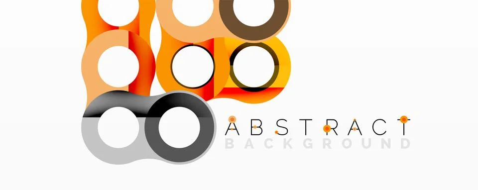 Abstract geometric pattern with interlocking circular and tubular shapes 스톡 일러스트