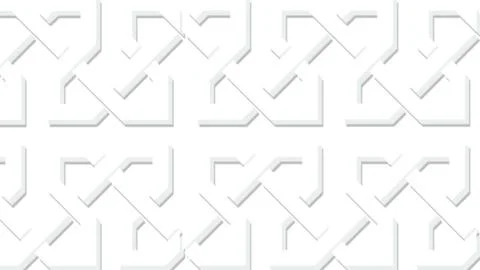 Abstract Geometric Pattern with Interlocking Shapes and Shadows. Stock Illustration