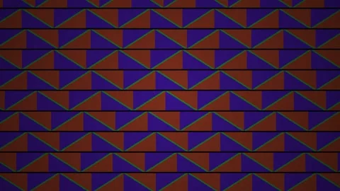 Abstract Geometric Pattern of Interlocking Triangles in Purple and Orange. Stock Footage 334458935