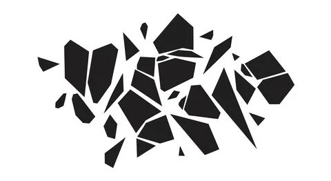 Abstract geometric pattern with intersecting black triangles on white backg.. 스톡 일러스트