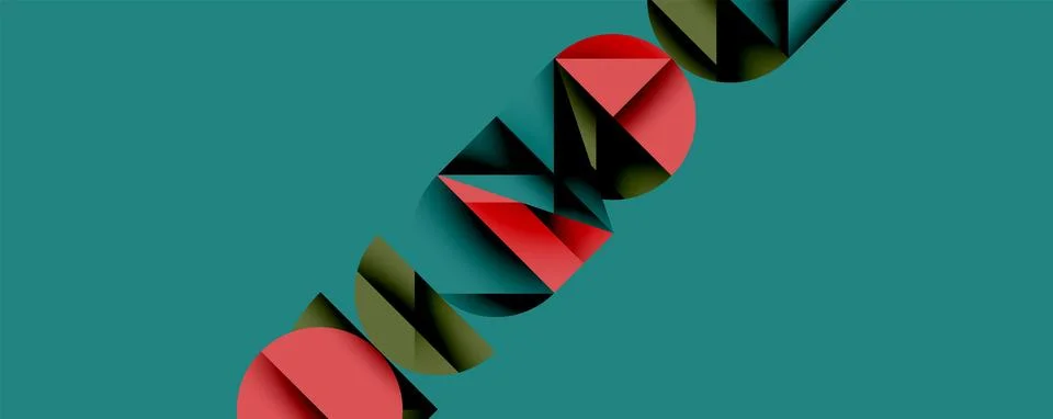 Abstract geometric pattern with intersecting circles and triangles in gradi.. イラスト素材