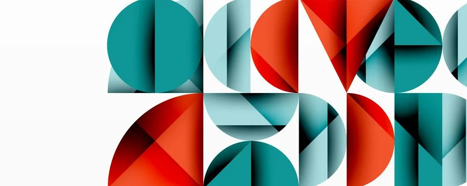 Abstract geometric pattern with intersecting circles and triangles in gradi.. イラスト素材