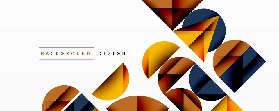 Abstract geometric pattern with intersecting circles and triangles in gradi.. イラスト素材