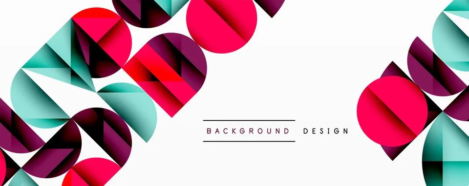 Abstract geometric pattern with intersecting circles and triangles in gradi.. イラスト素材