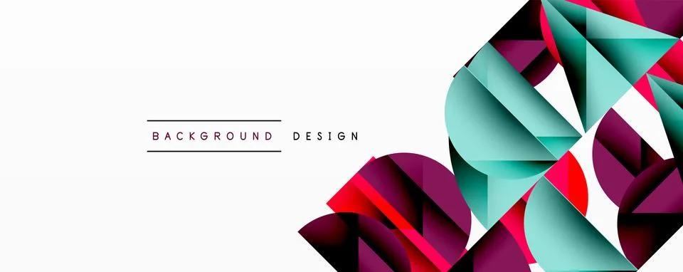 Abstract geometric pattern with intersecting circles and triangles in gradi.. イラスト素材