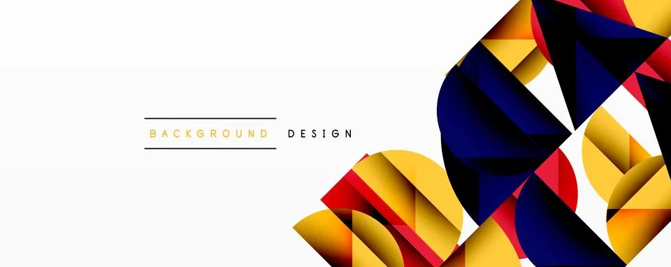 Abstract geometric pattern with intersecting circles and triangles in gradi.. 스톡 일러스트