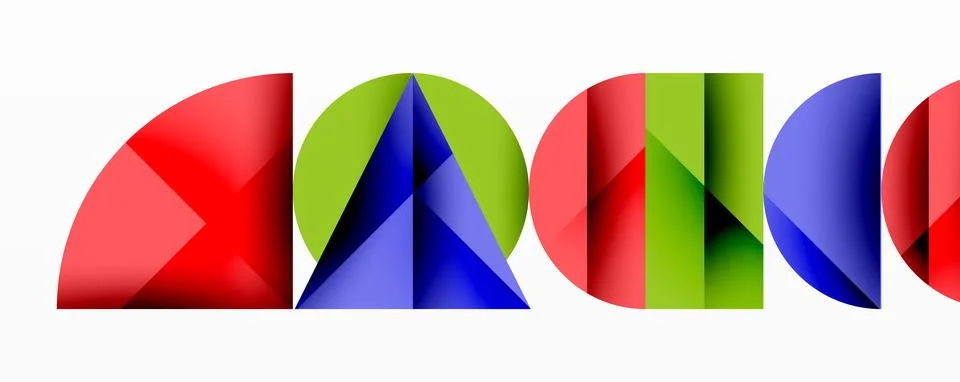 Abstract geometric pattern with intersecting circles and triangles in gradi.. イラスト素材