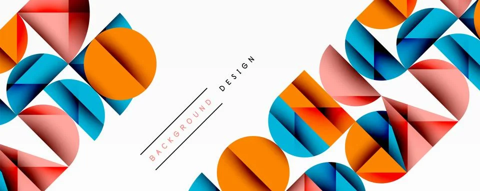 Abstract geometric pattern with intersecting circles and triangles in gradi.. イラスト素材