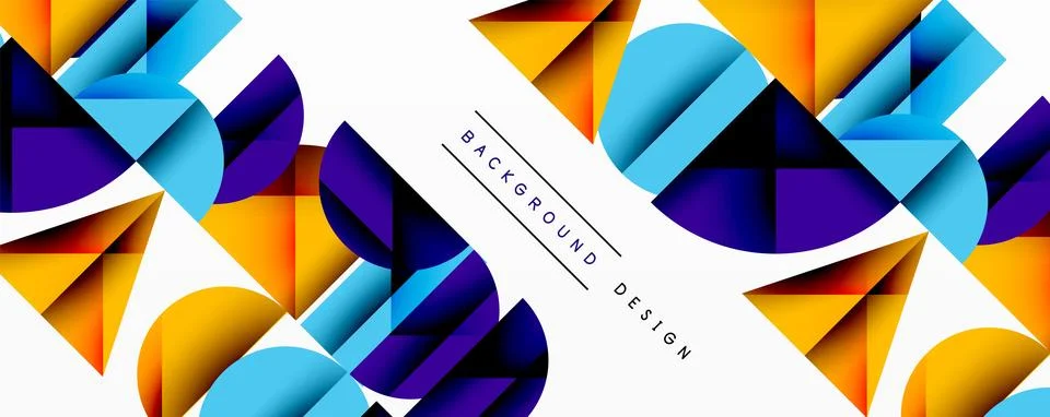 Abstract geometric pattern with intersecting circles and triangles in gradi.. イラスト素材