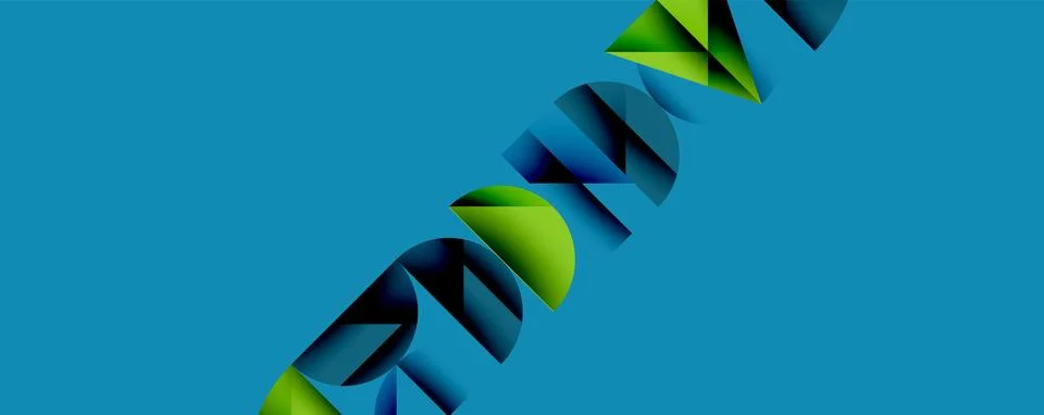 Abstract geometric pattern with intersecting circles and triangles in gradi.. Ilustración de archivo