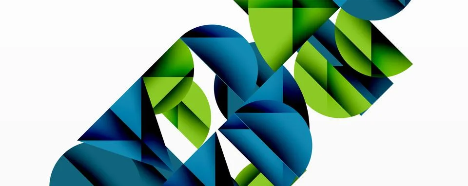 Abstract geometric pattern with intersecting circles and triangles in gradi.. イラスト素材