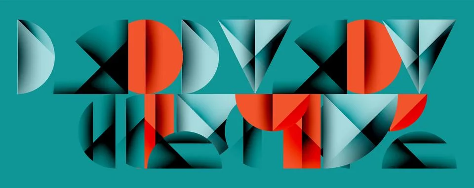 Abstract geometric pattern with intersecting circles and triangles in gradi.. イラスト素材