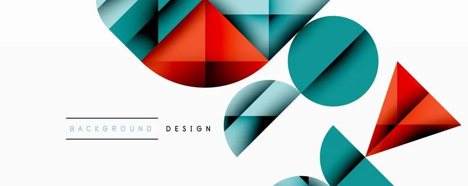 Abstract geometric pattern with intersecting circles and triangles in gradi.. イラスト素材