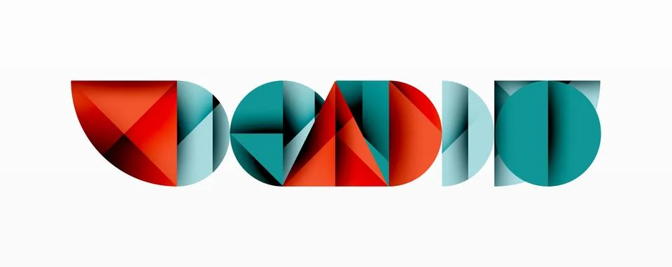 Abstract geometric pattern with intersecting circles and triangles in gradi.. イラスト素材