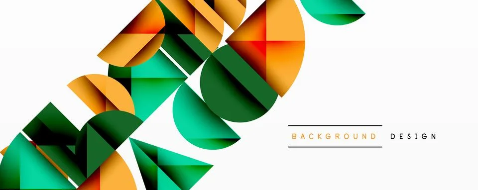 Abstract geometric pattern with intersecting circles and triangles in gradi.. イラスト素材
