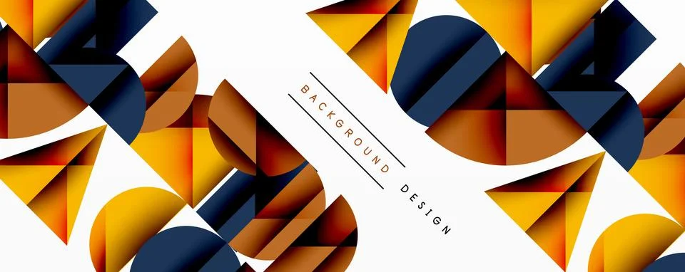 Abstract geometric pattern with intersecting circles and triangles in gradi.. イラスト素材