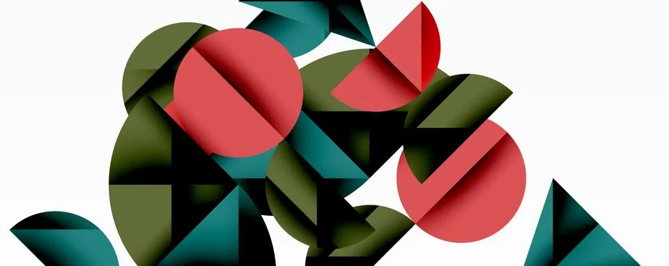 Abstract geometric pattern with intersecting circles and triangles in gradi.. イラスト素材
