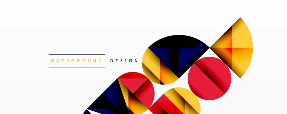 Abstract geometric pattern with intersecting circles and triangles in gradi.. イラスト素材