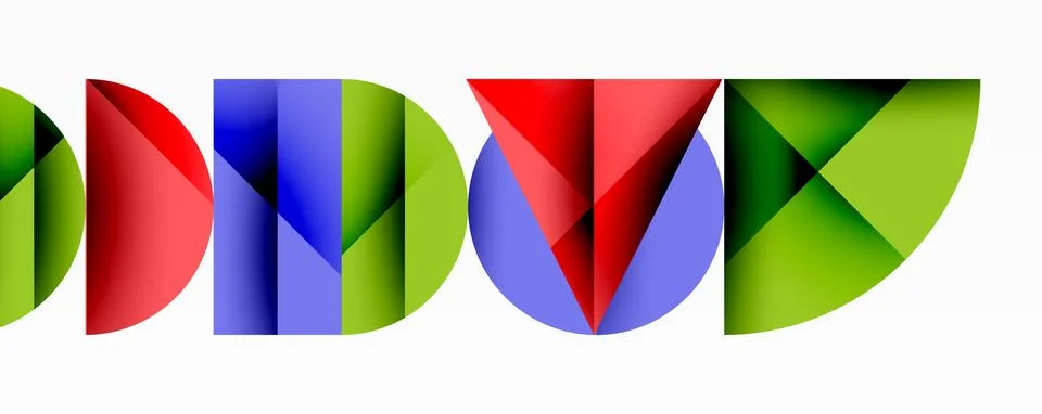 Abstract geometric pattern with intersecting circles and triangles in gradi.. イラスト素材
