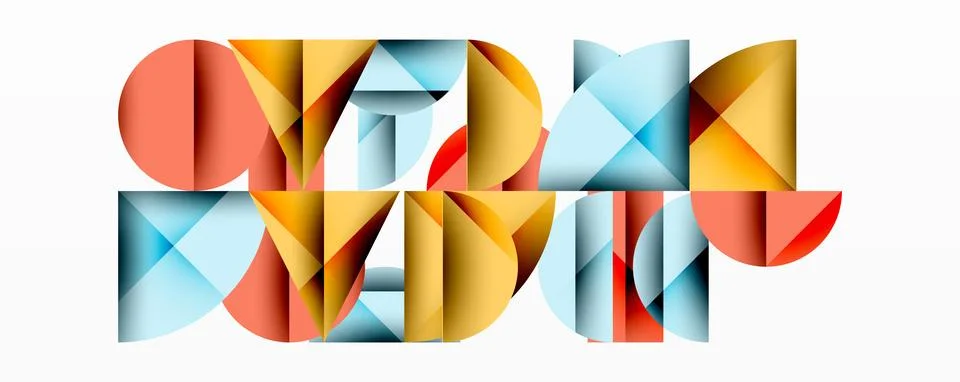 Abstract geometric pattern with intersecting circles and triangles in gradi.. イラスト素材