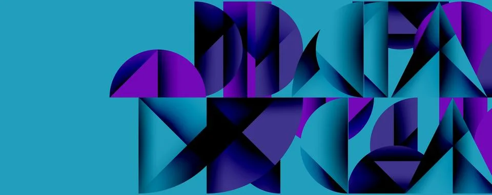 Abstract geometric pattern with intersecting circles and triangles in gradi.. イラスト素材