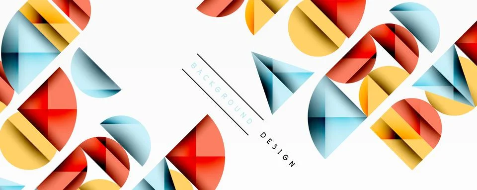Abstract geometric pattern with intersecting circles and triangles in gradi.. イラスト素材