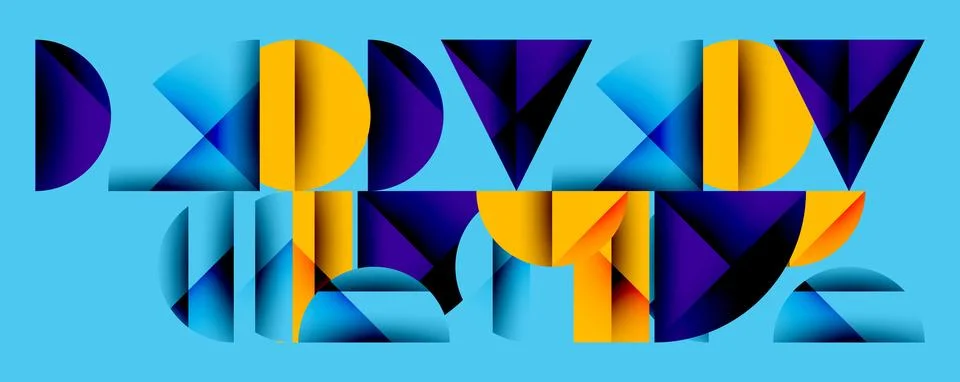 Abstract geometric pattern with intersecting circles and triangles in gradi.. イラスト素材