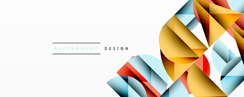 Abstract geometric pattern with intersecting circles and triangles in gradi.. Stock Illustration