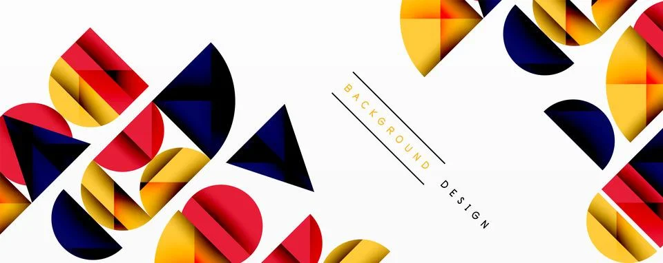 Abstract geometric pattern with intersecting circles and triangles in gradi.. イラスト素材