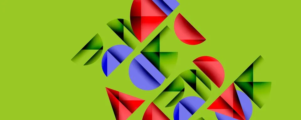 Abstract geometric pattern with intersecting circles and triangles in gradi.. イラスト素材