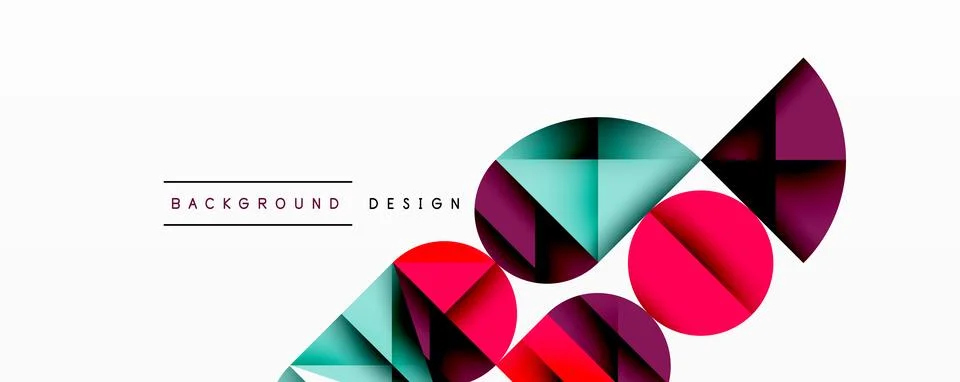 Abstract geometric pattern with intersecting circles and triangles in gradi.. イラスト素材