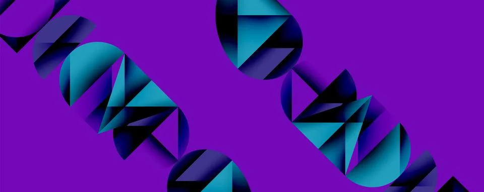 Abstract geometric pattern with intersecting circles and triangles in gradi.. Stock Illustration