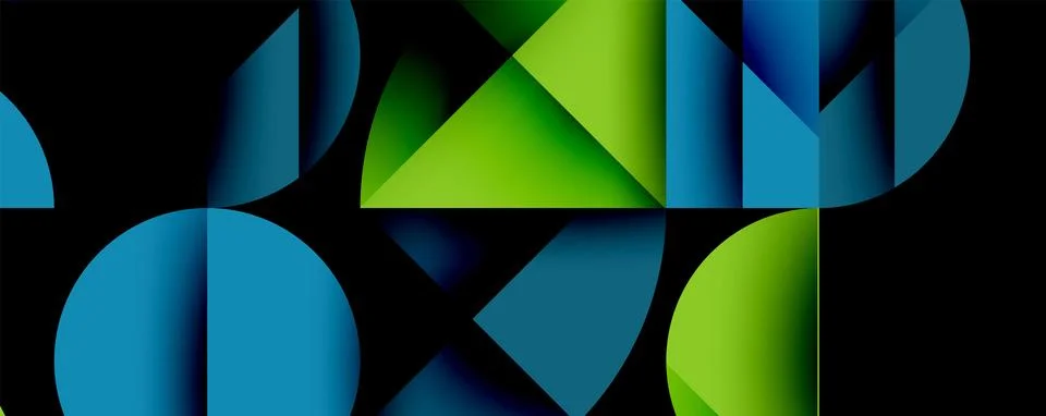 Abstract geometric pattern with intersecting circles and triangles in gradi.. イラスト素材