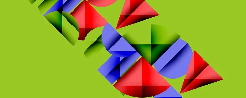 Abstract geometric pattern with intersecting circles and triangles in gradi.. イラスト素材
