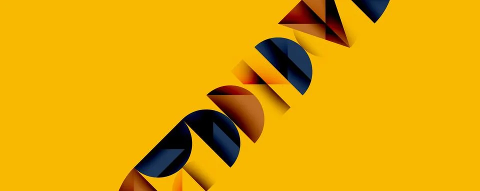 Abstract geometric pattern with intersecting circles and triangles in gradi.. Stock Illustration
