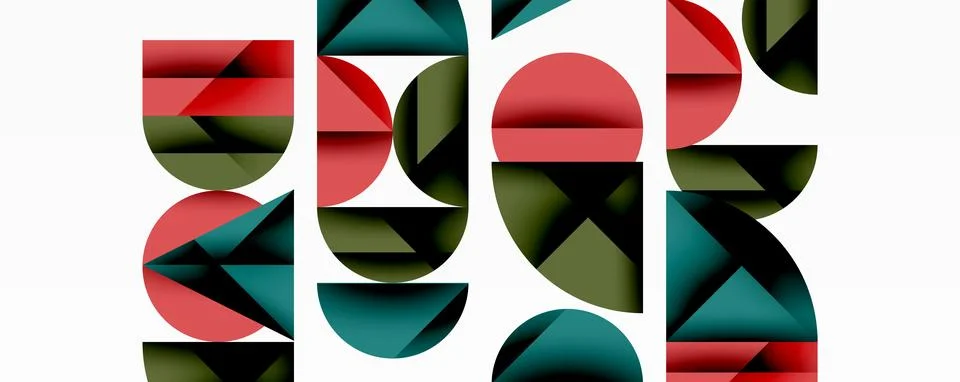 Abstract geometric pattern with intersecting circles and triangles in gradi.. イラスト素材