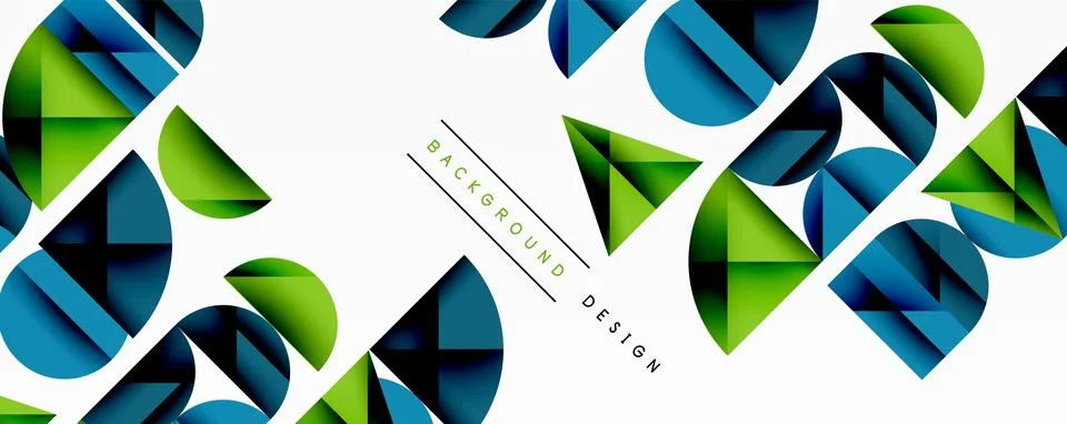 Abstract geometric pattern with intersecting circles and triangles in gradi.. イラスト素材
