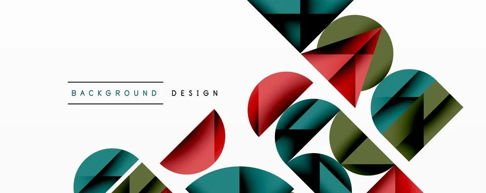 Abstract geometric pattern with intersecting circles and triangles in gradi.. Stockillustratie