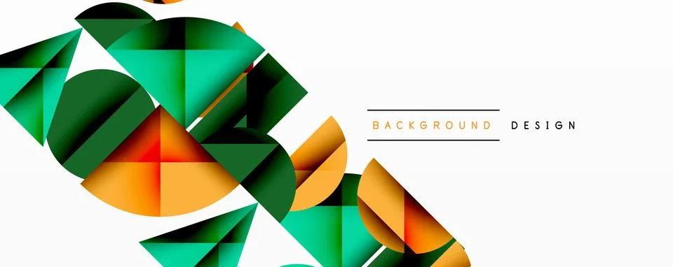 Abstract geometric pattern with intersecting circles and triangles in gradi.. Ilustración de archivo