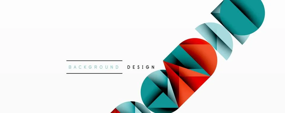 Abstract geometric pattern with intersecting circles and triangles in gradi.. Stockillustratie